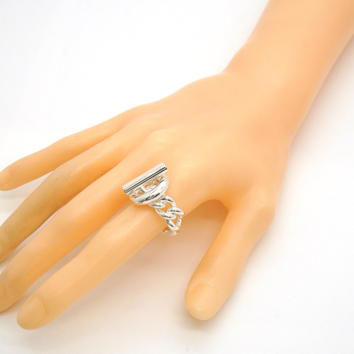 【6jkb0140】エルメス リング クロワゼット シルバー925 #57【中古】メンズ