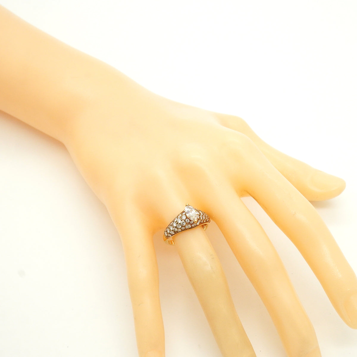 【6jkb0142】カルティエ リング シンプルマスト K18YG イエローゴールド ダイヤモンド #53【中古】レディース
