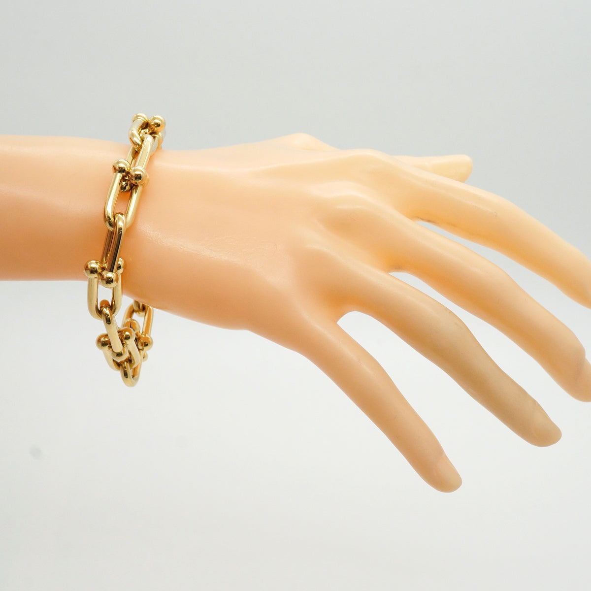 【6jkb0144】ティファニー ブレスレット ハードウェア/ラージリンク K18YG イエローゴールド【中古】メンズ レディース ユニセックス