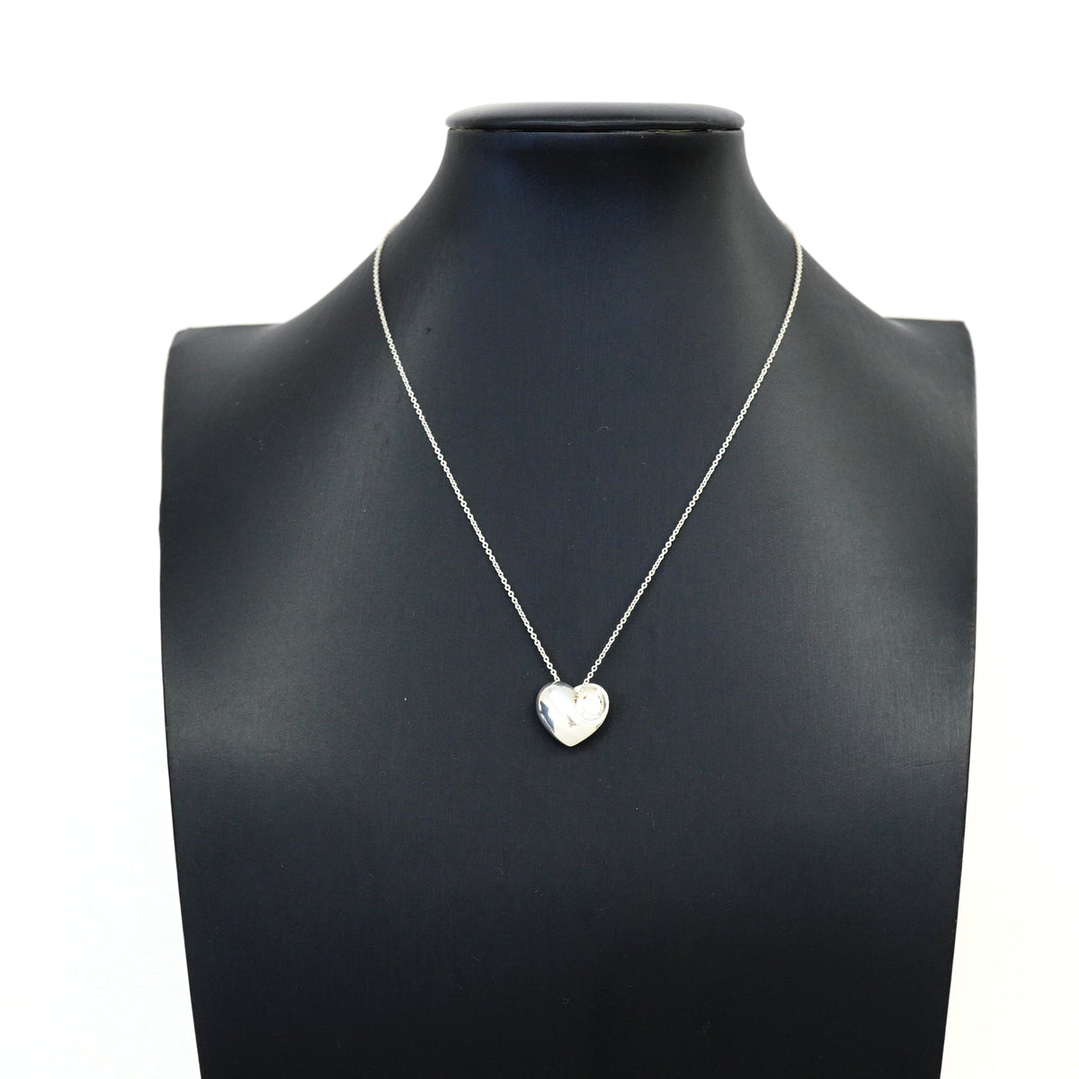 【6jkb0167】ティファニー ネックレス フォールドハート シルバー925【中古】レディース