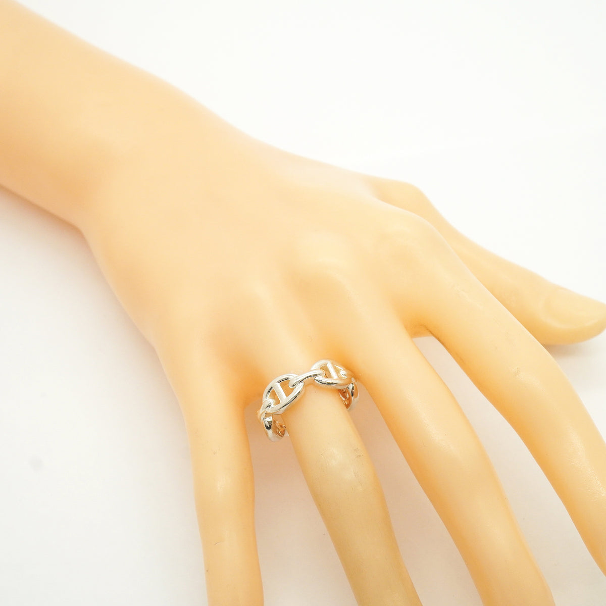 【6jkb0193】エルメス リング アンシェネ シェーヌダンクル シルバー925 #52【中古】レディース