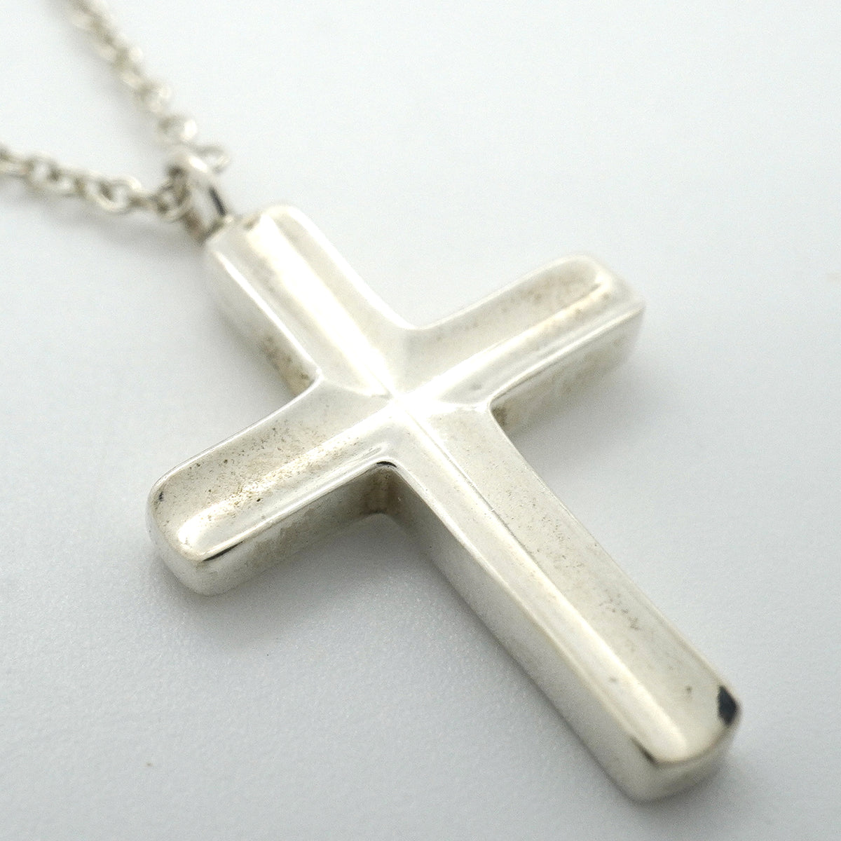 【6jkb0280】ティファニー ネックレス コンケーブクロス シルバー925【中古】レディース