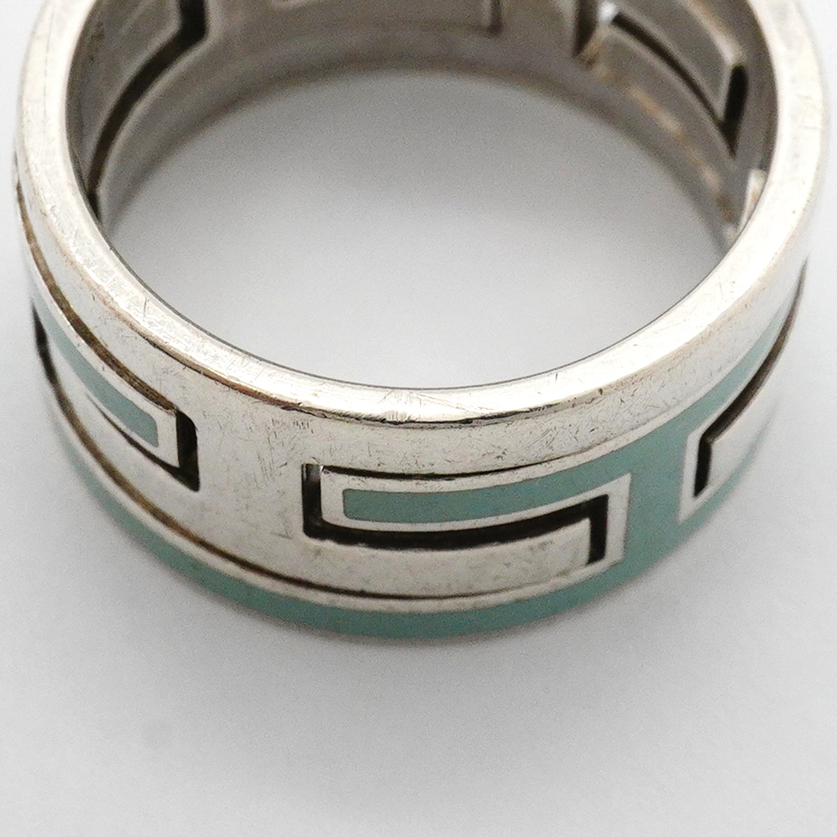 【6jkb0419】エルメス リング ムーブアッシュ シルバー925 ブルー #52【中古】レディース