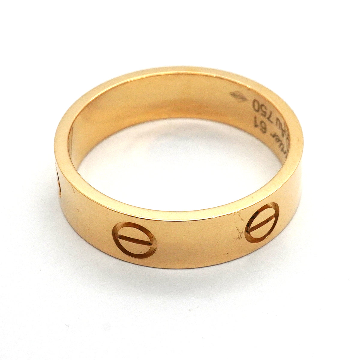 【6jkb0459】カルティエ リング ラブ K18YG イエローゴールド #61【中古】メンズ