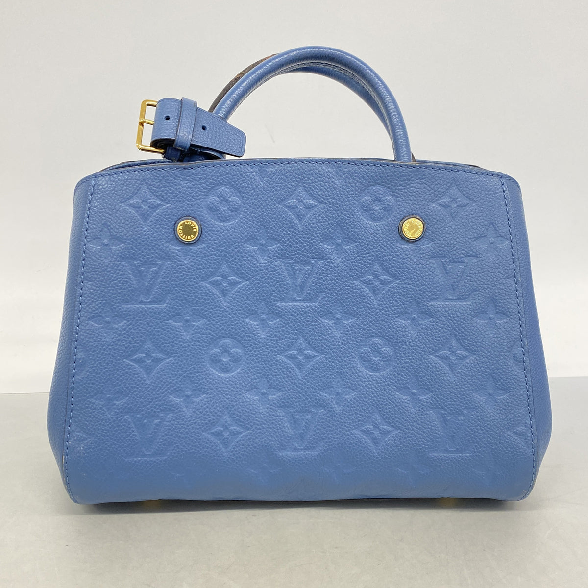 【6ka0640】ルイヴィトン ハンドバッグ モノグラム・アンプラント モンテーニュBB M44314 ブルージーン 2wayバッグ【中古】レディース