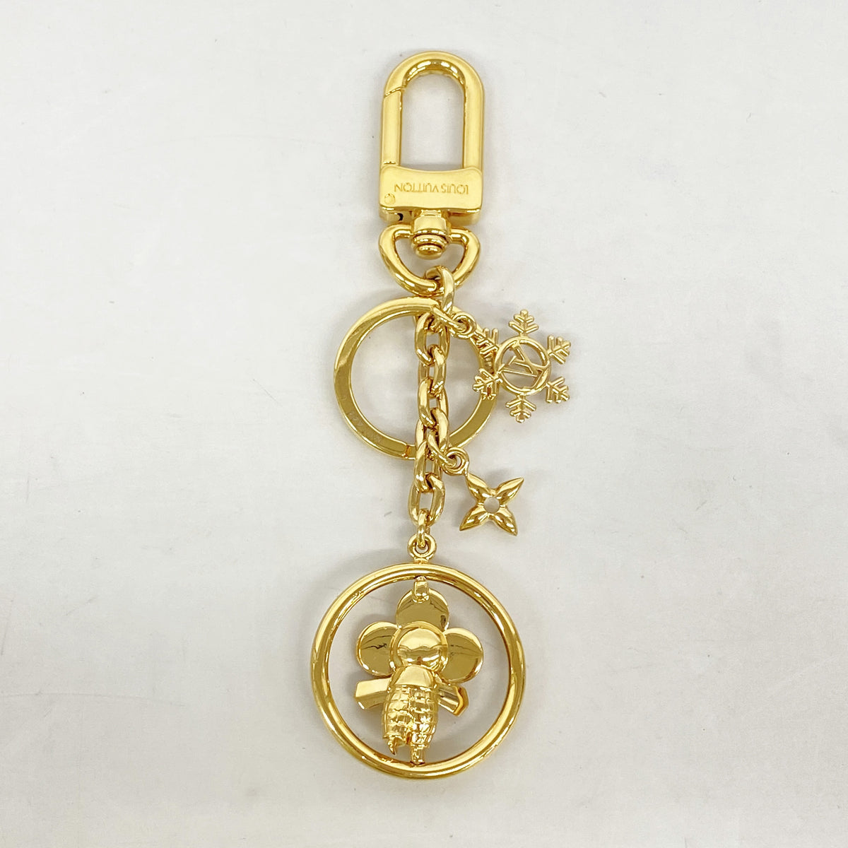 【6kb0819】ルイヴィトン キーホルダー・チャーム ヴィヴィエンヌアイススケート M01444 ゴールド【中古】レディース