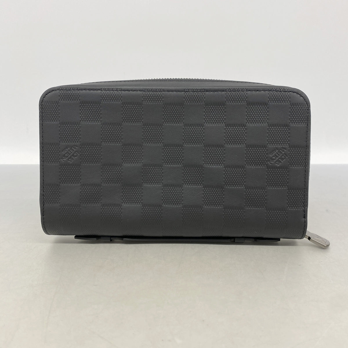 【6kb1217】ルイヴィトン 長財布 ダミエ アンフィニ ジッピーXL N61254 オニキス【中古】メンズ