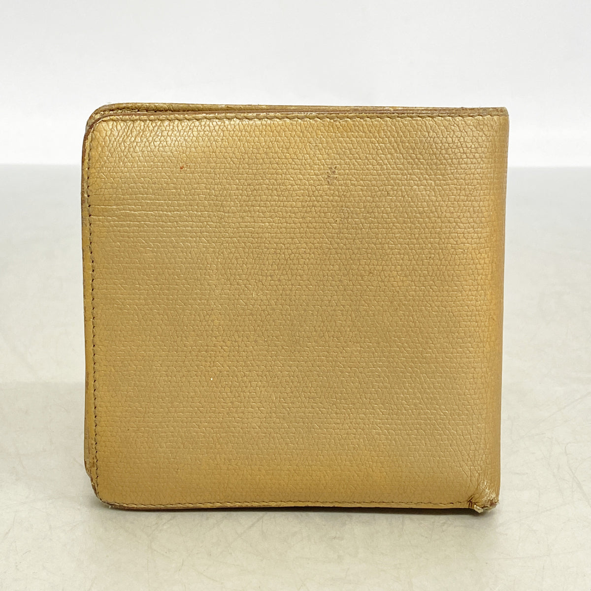 【6kc1969】シャネル 財布 ココボタン レザー ベージュ シルバー金具【中古】レディース