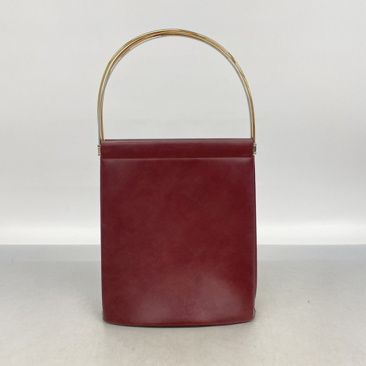 【6kc2041】カルティエ ショルダーバッグ トリニティ レザー ボルドー ゴールド/シルバー金具【中古】レディース