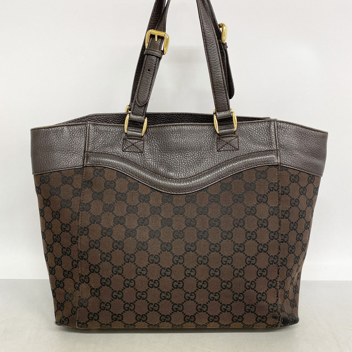 【6kc2641】グッチ トートバッグ GGキャンバス 272398 キャンバス ブラウン ゴールド金具【中古】レディース