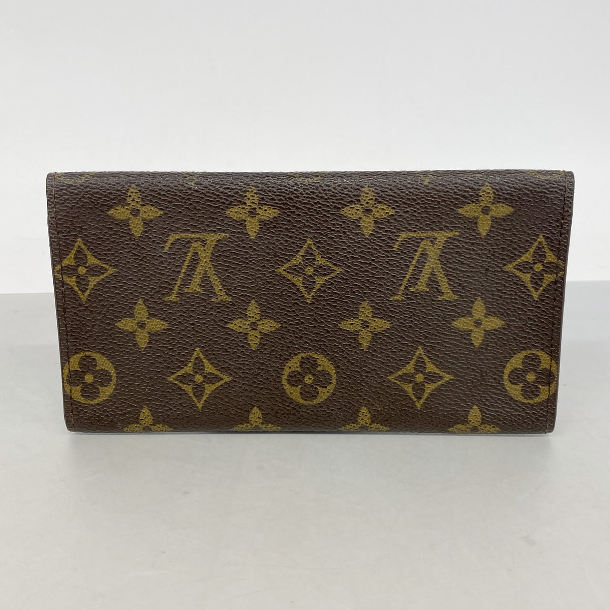 【6kc2743】ルイヴィトン 長札入れ モノグラム ポルト円3カルトクレディ M61818 ブラウン【中古】レディース