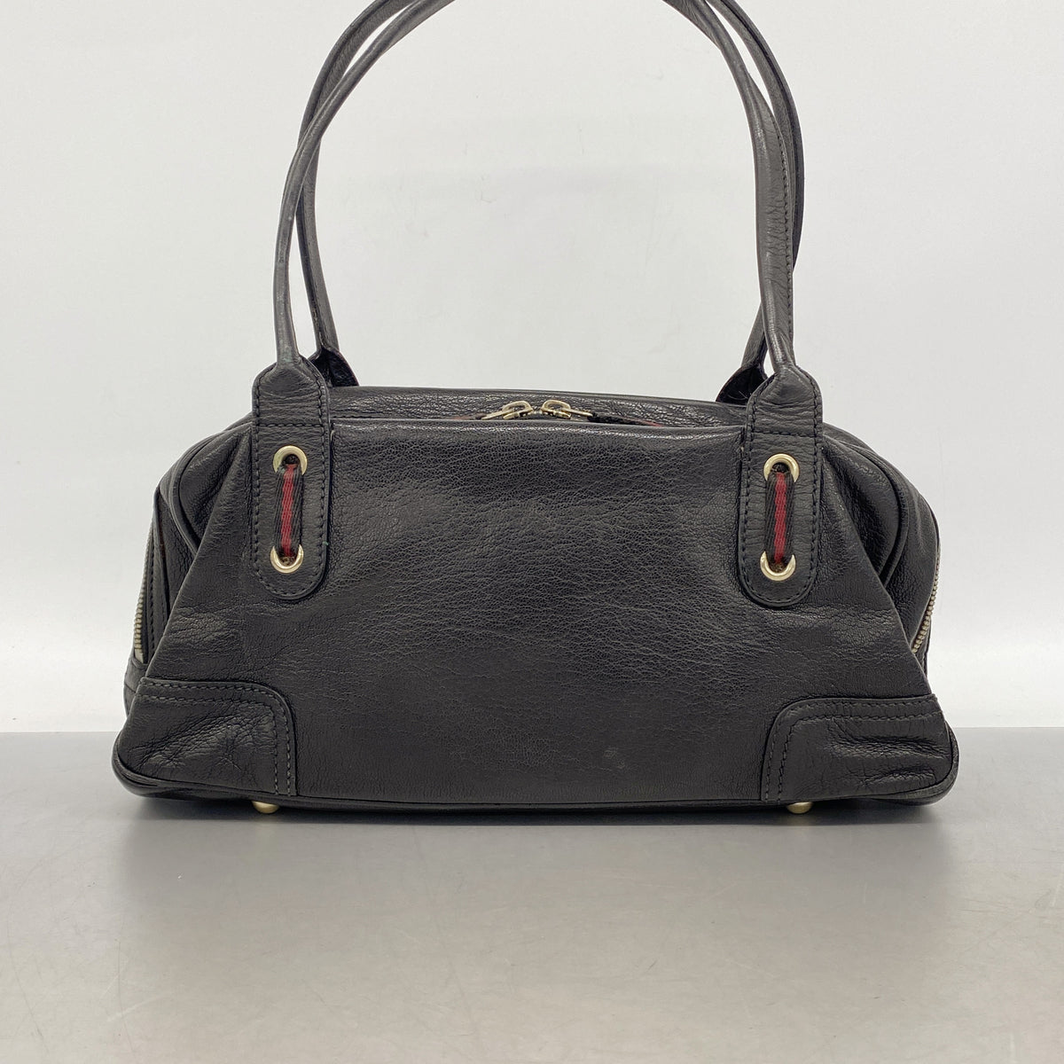 【6kc3043】グッチ ショルダーバッグ プリンシー 161720 レザー ブラック シャンパンゴールド金具【中古】レディース