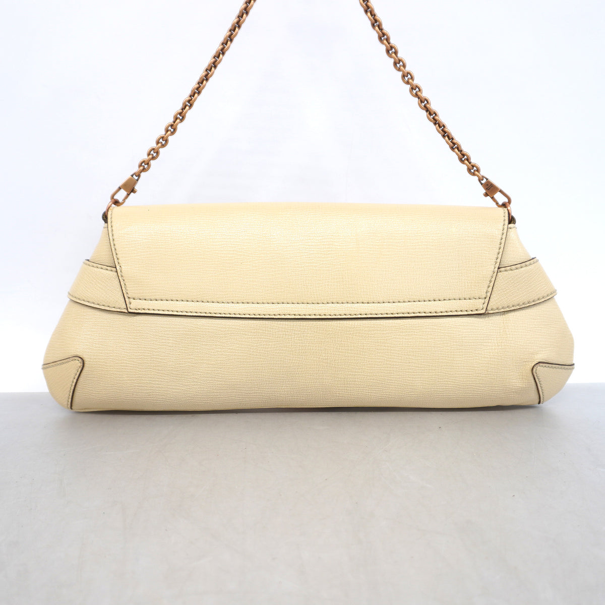 【6kd3379】グッチ ショルダーバッグ ホースビット 120134 レザー アイボリー ピンクゴールド金具【中古】レディース