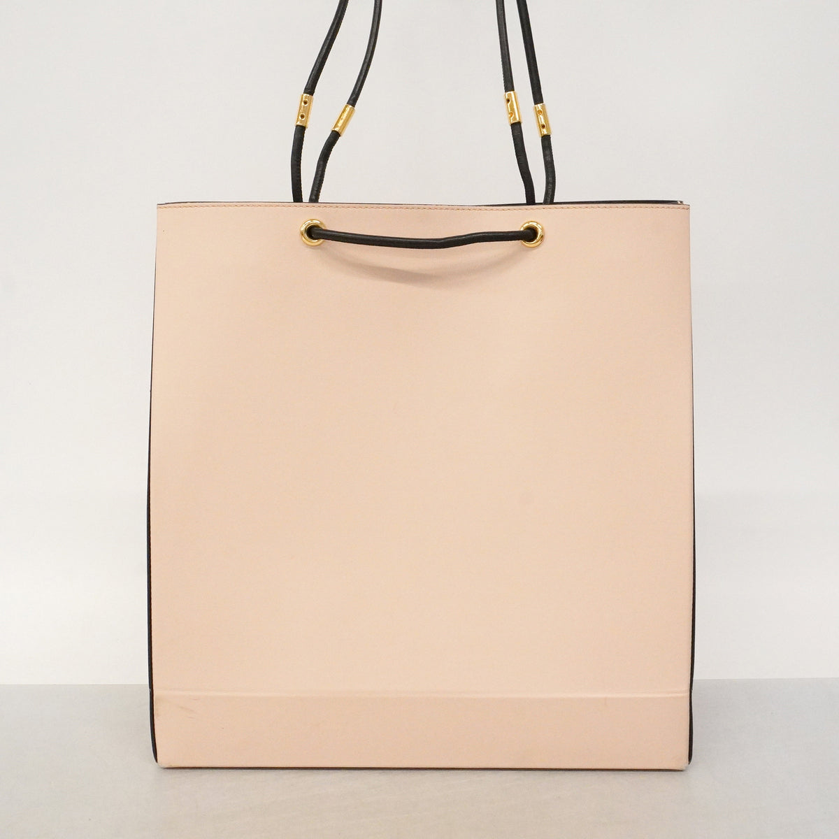 【6kd3670】フェンディ トートバッグ レザー ピンクベージュ ゴールド金具【中古】レディース