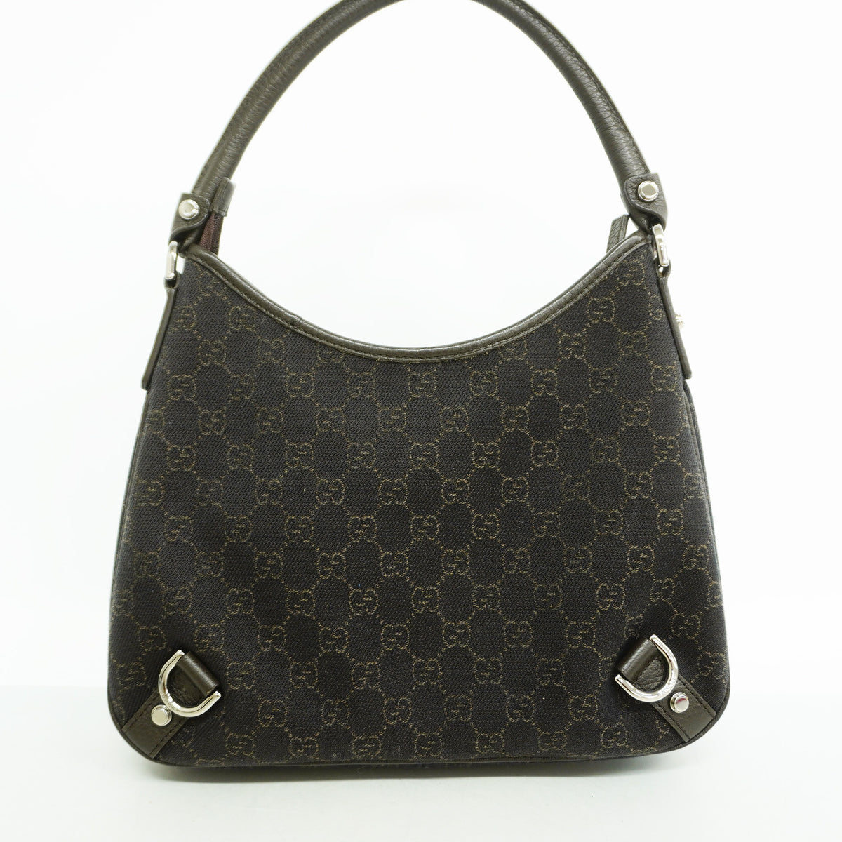 【6kd3916】グッチ ショルダーバッグ GGキャンバス 268637 キャンバス ダークブラウン シルバー金具【中古】レディース