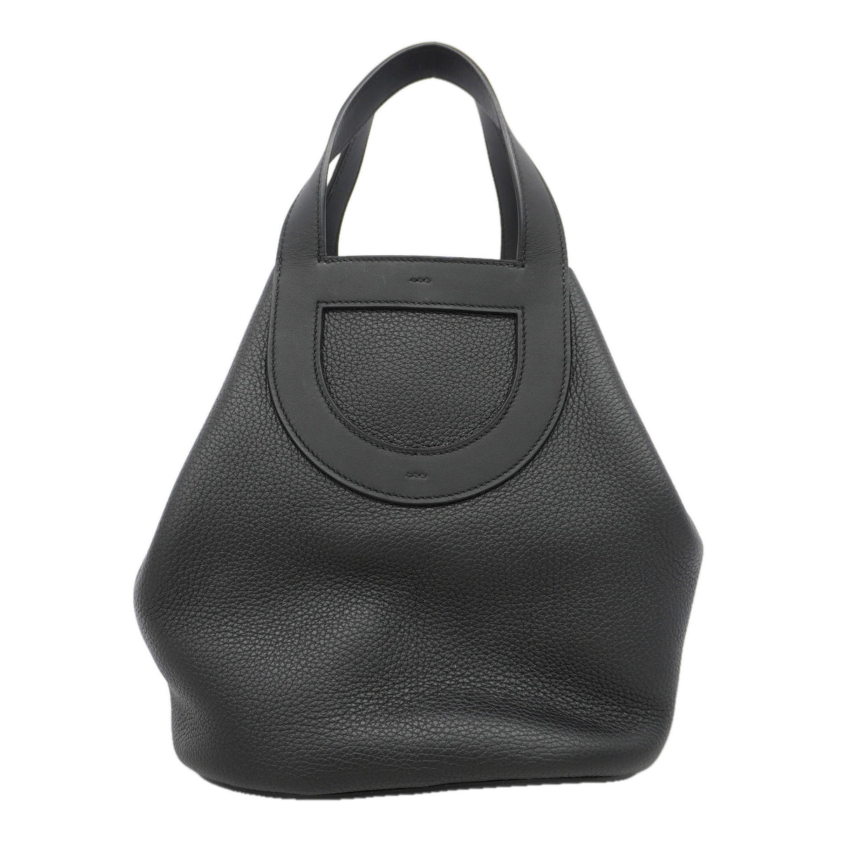 【6kd4195】エルメス ハンドバッグ インザループ23 トリヨンクレマンス ブラック シルバー金具 G刻印【中古】レディース