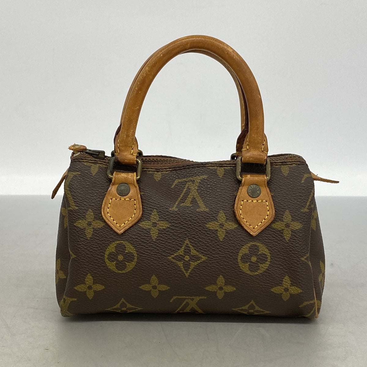 【6kd4225】ルイヴィトン ハンドバッグ モノグラム ミニスピーディ M41534 ブラウン【中古】レディース