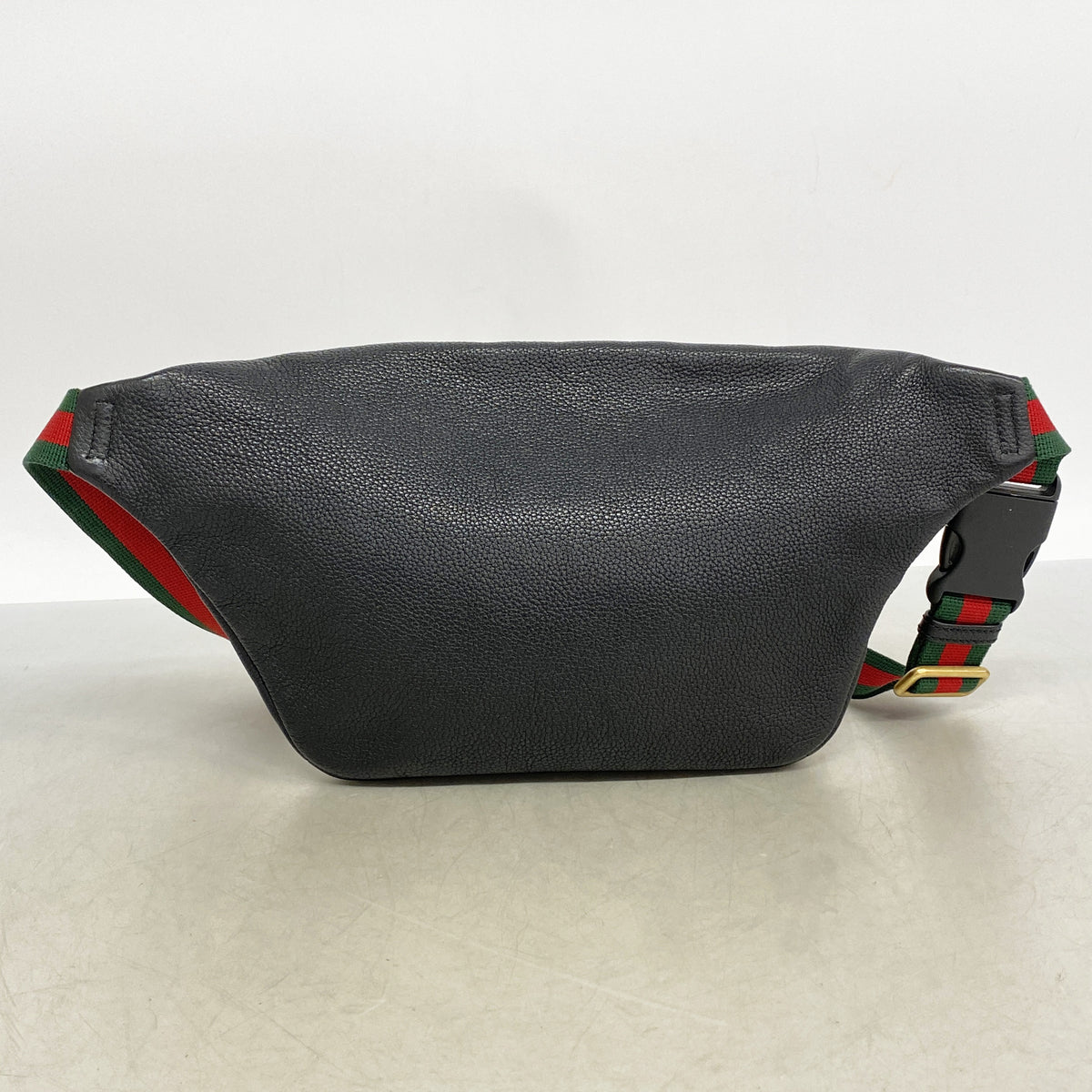 【6kd4249】グッチ ウエストバッグ 530412 レザー ブラック ゴールド金具【中古】メンズ