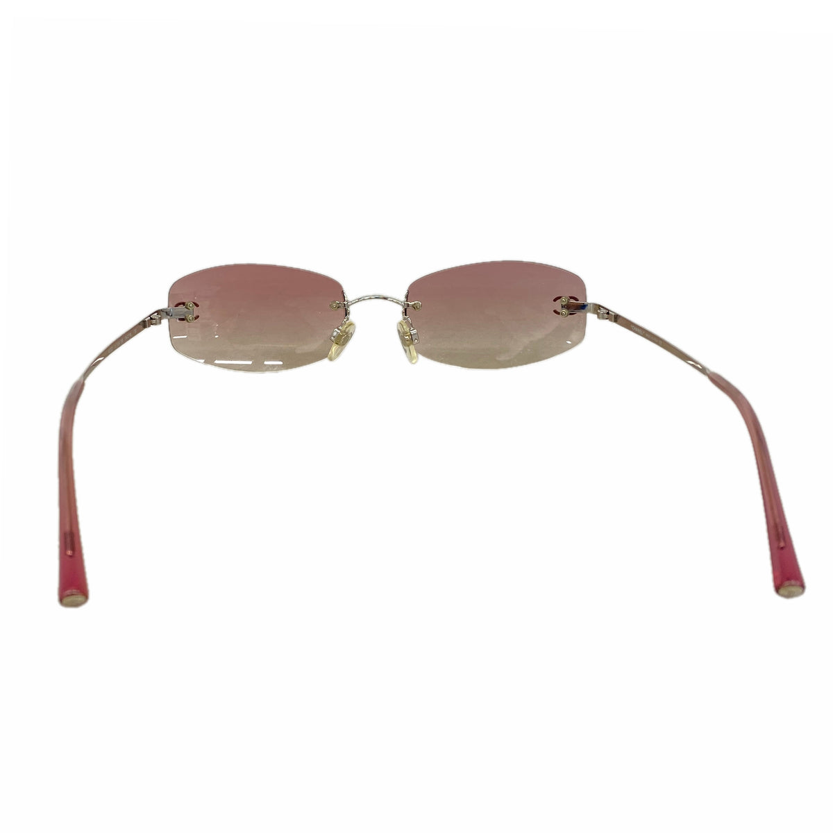 【6kd4326】シャネル サングラス 4002 プラスチック ピンク シルバー金具【中古】レディース