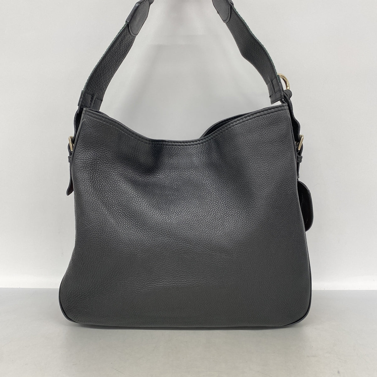 【6kd4487】グッチ ショルダーバッグ ウェビング 247597 レザー ブラック ゴールド金具【中古】レディース