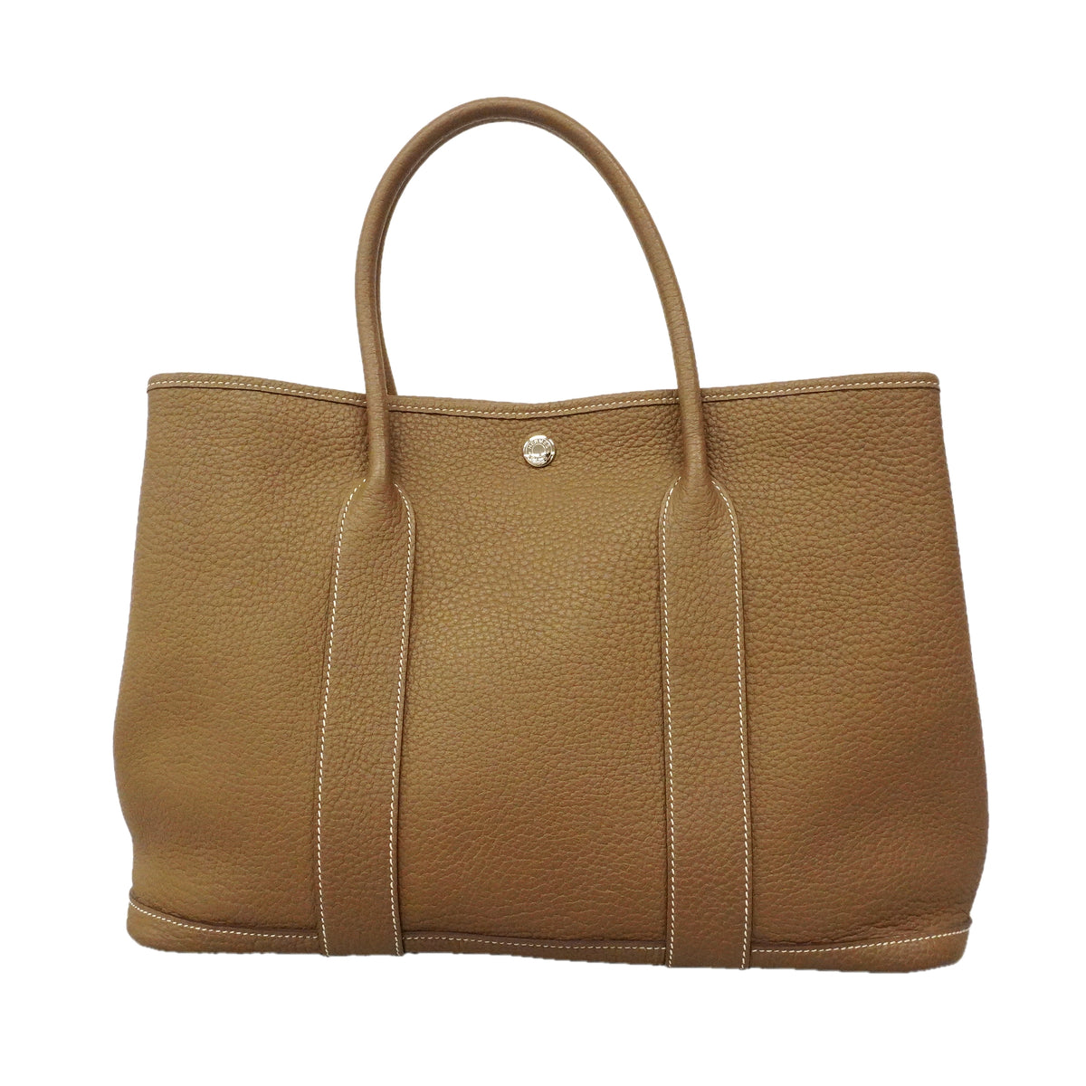 【6kd5017】エルメス トートバッグ ガーデンパーティPM ネゴンダ エトゥープ シルバー金具 C刻印【中古】レディース