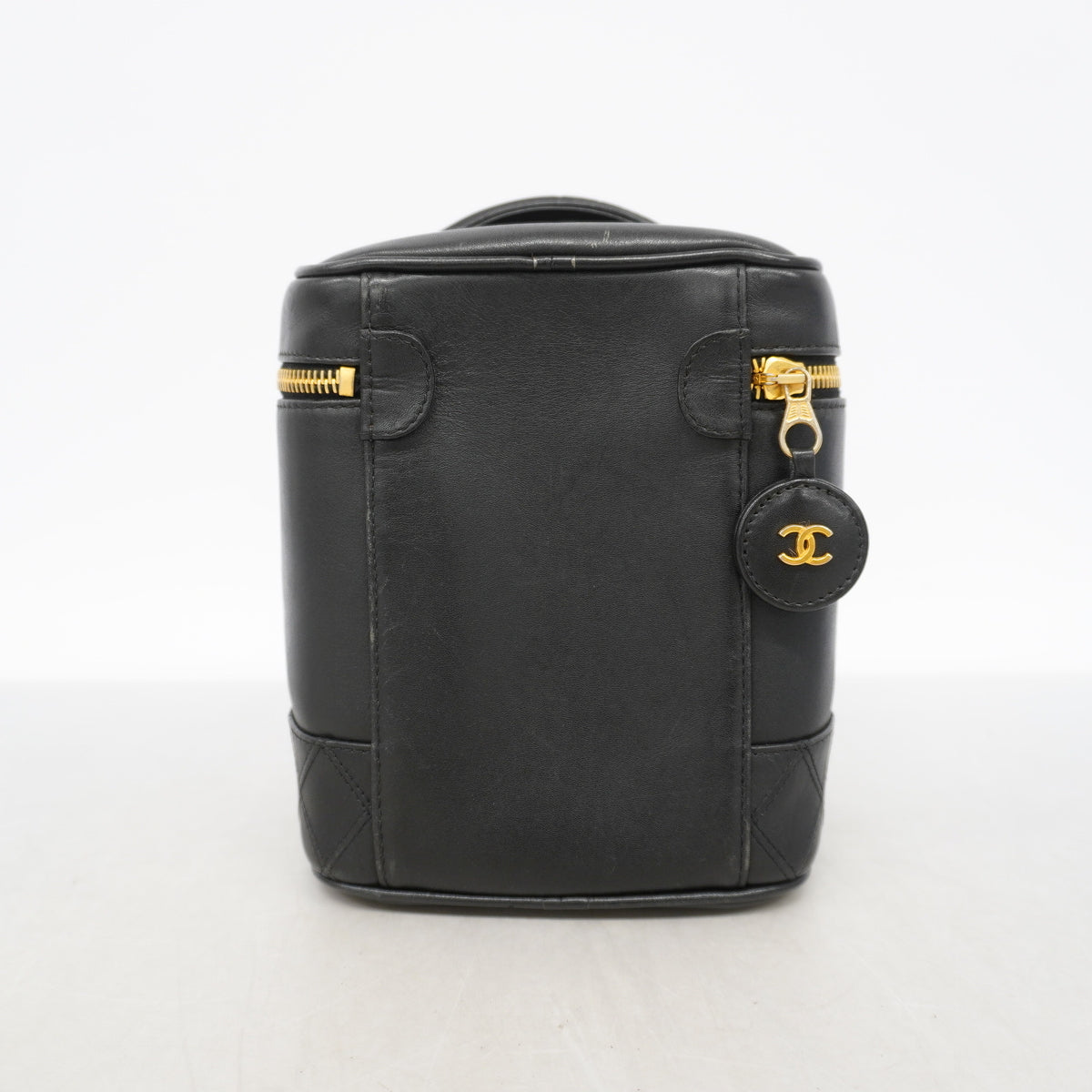 【6ke5148】シャネル バニティバッグ ビコローレ レザー ブラック ゴールド金具【中古】レディース