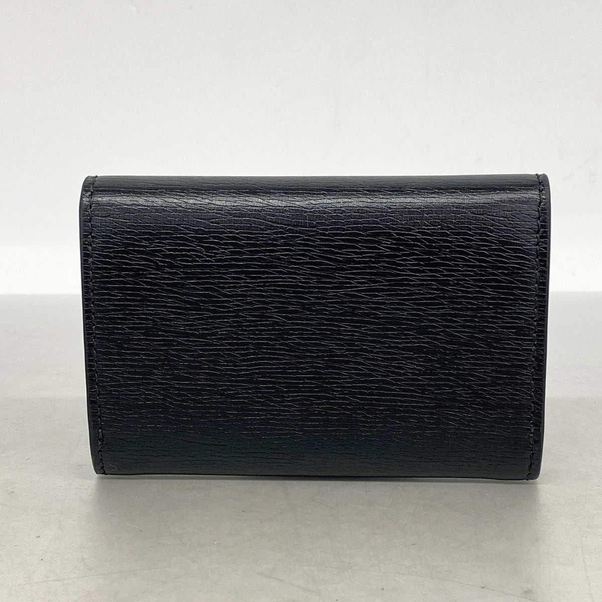 【6ke5170】グッチ カードケース 790101 レザー ブラック ゴールド金具【中古】メンズ レディース ユニセックス