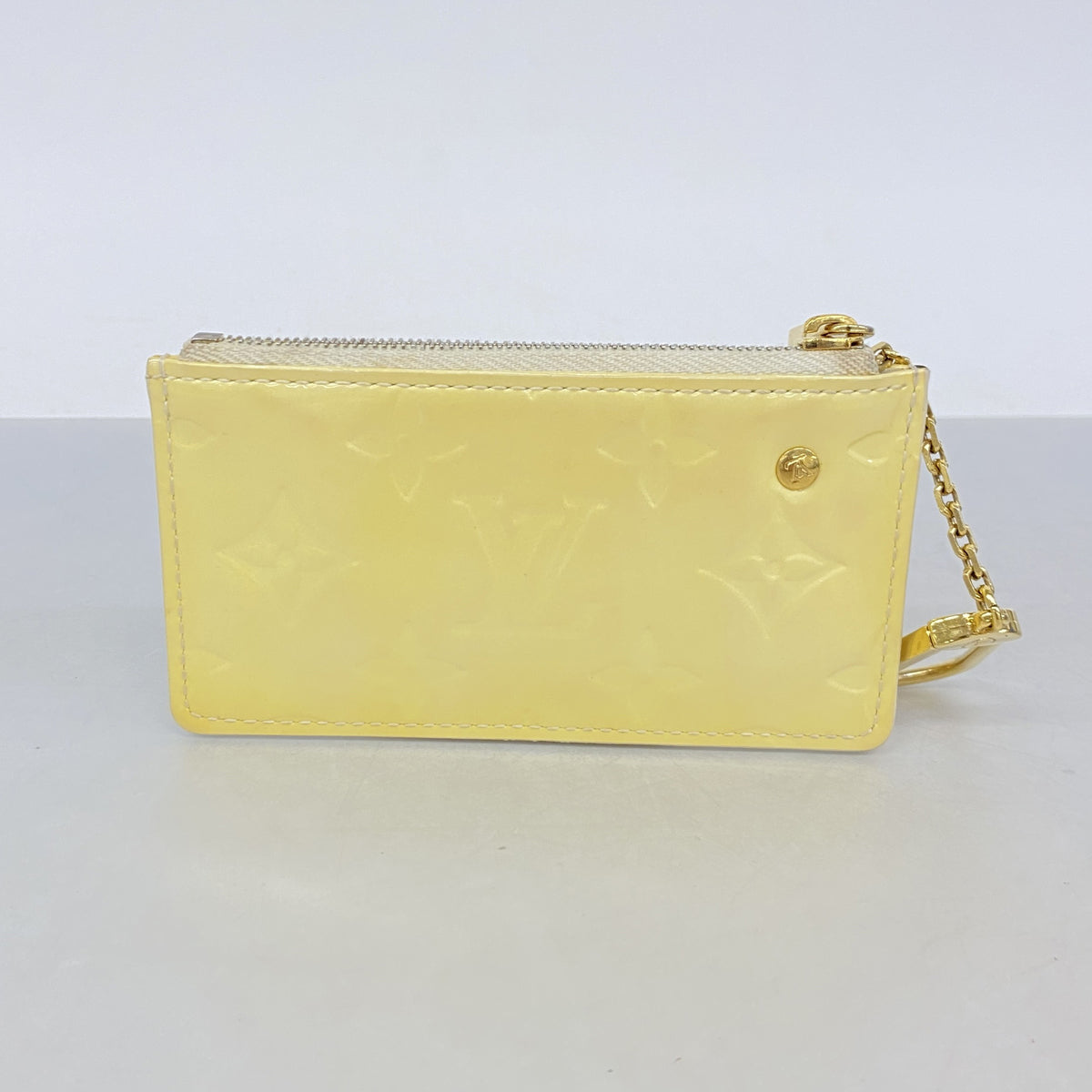【6ke5335】ルイヴィトン コインケース ヴェルニ ポシェットクレ M91348 ペルル【中古】レディース