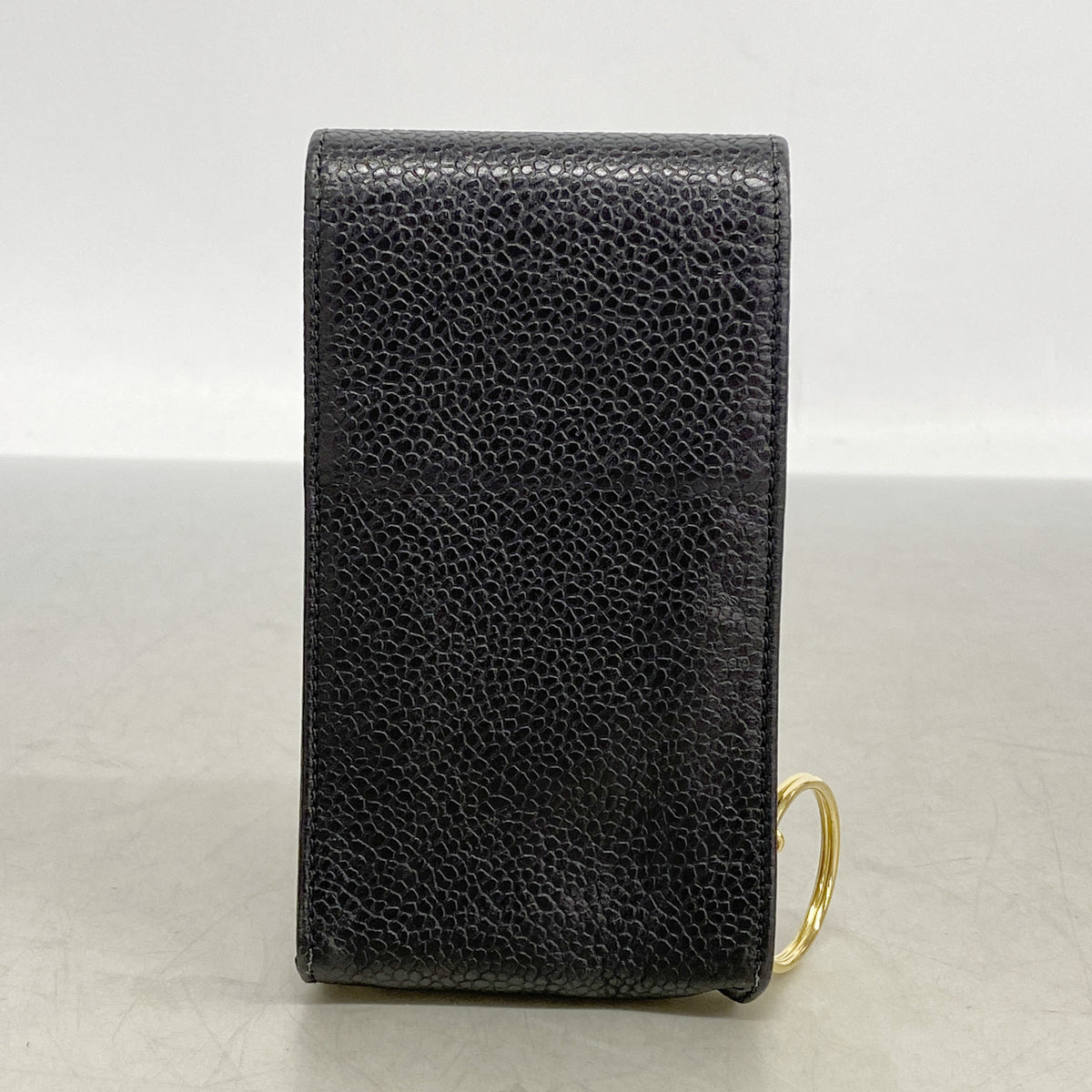 【6ke5800】シャネル シガレットケース キャビアスキン ブラック ゴールド金具【中古】メンズ レディース ユニセックス