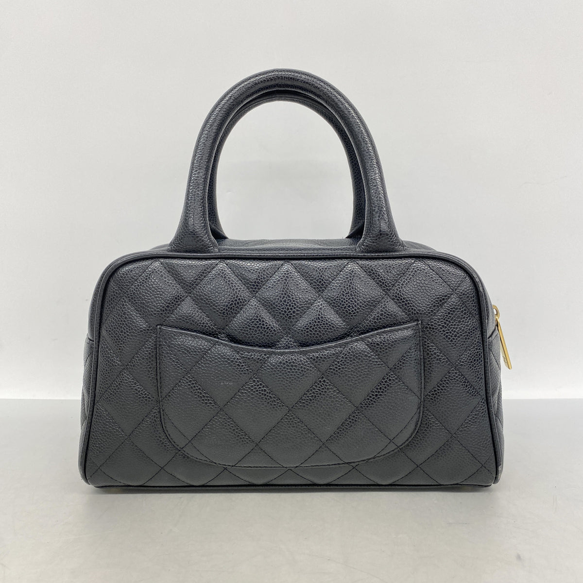 【6ke6160】シャネル ハンドバッグ マトラッセ キャビアスキン ブラック ゴールド金具【中古】レディース