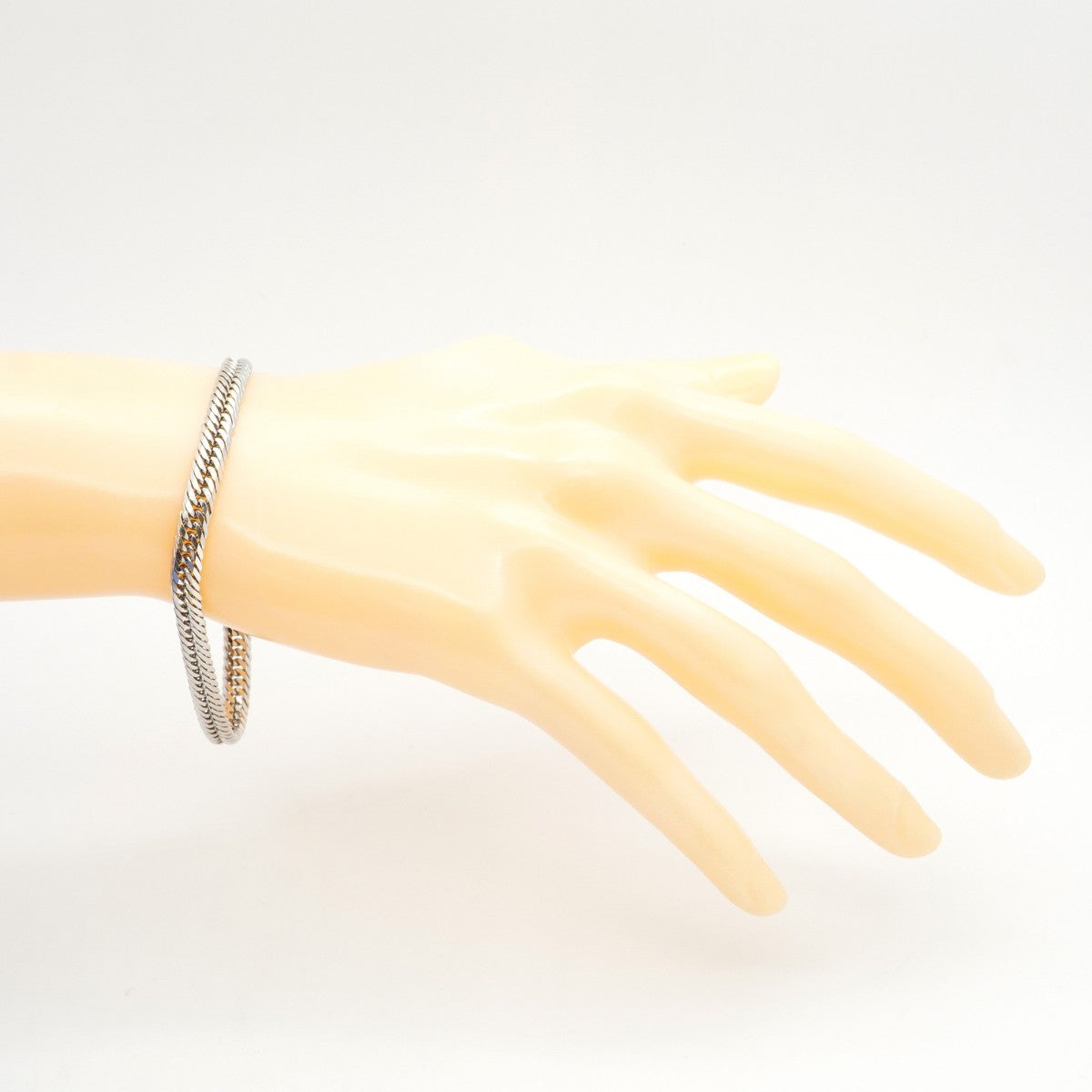 【6kha0011】喜平 ブレスレット Pt850 プラチナ トリプル 12面 20.7cm 21.1g キヘイ【中古】メンズ レディース ユニセックス