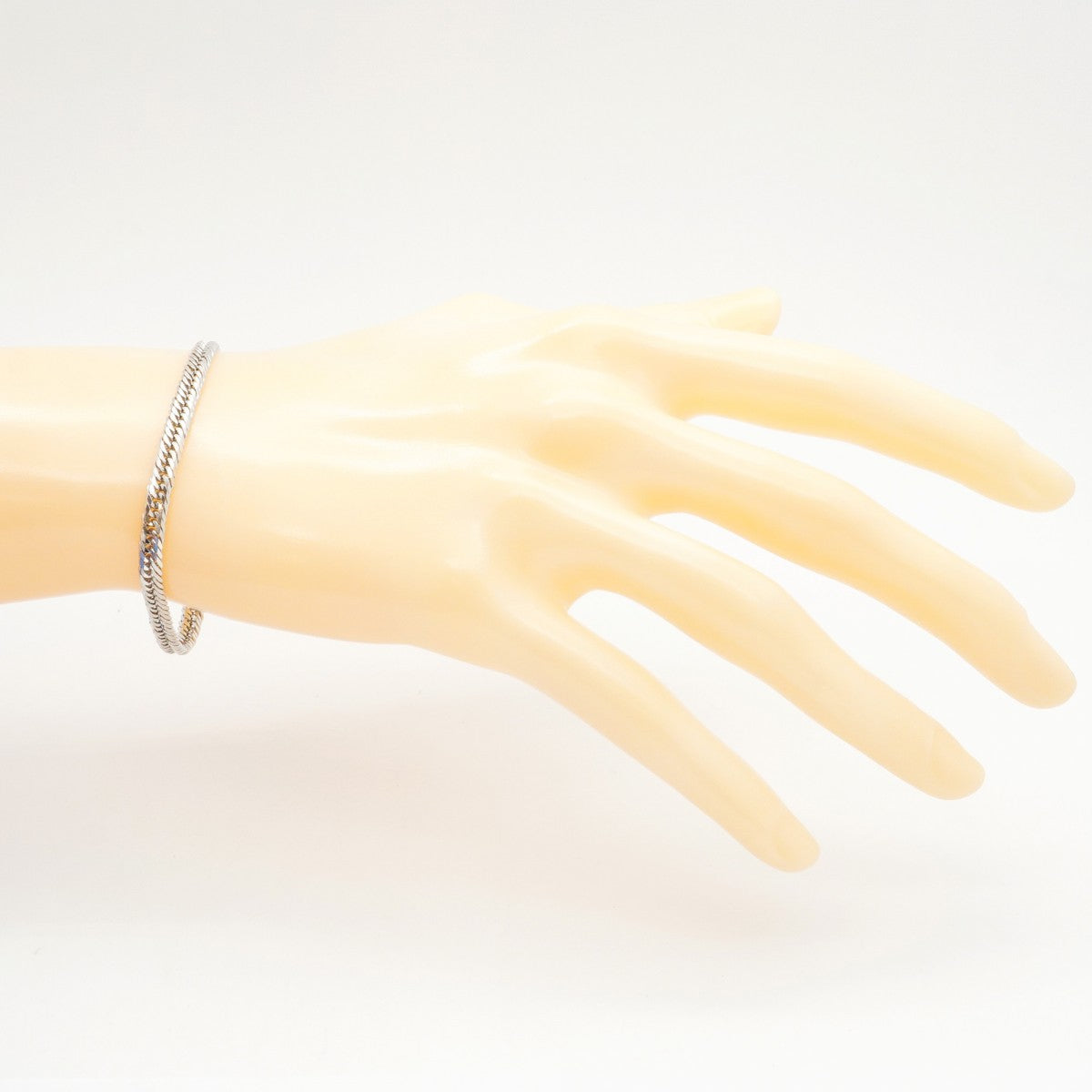 【6kha0015】喜平 ブレスレット Pt850 プラチナ トリプル 12面 17.1cm 11.1g キヘイ【中古】メンズ レディース ユニセックス