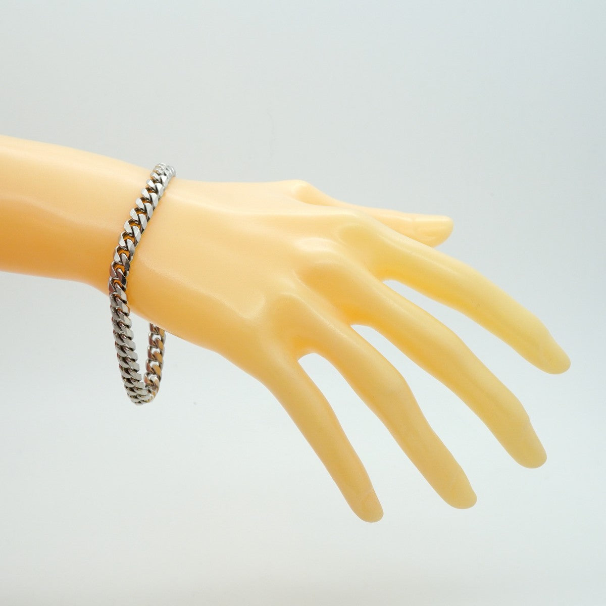 【6khc0022】喜平 ブレスレット Pt850 プラチナ 8面 シングル 22.6cm 54.7g キヘイ【中古】メンズ レディース ユニセックス