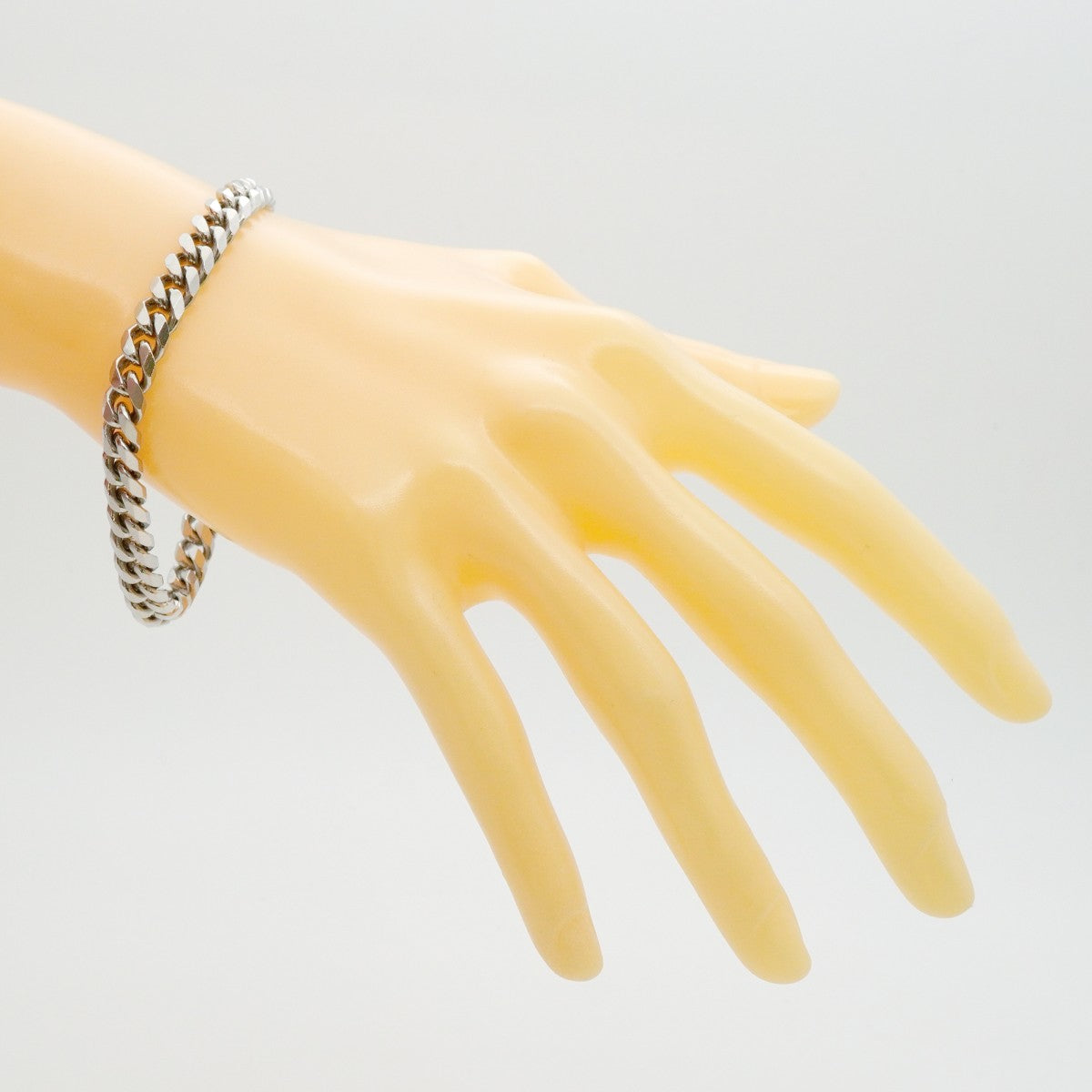 【6khd0004】喜平 ブレスレット Pt850 プラチナ 8面 シングル 20.6cm 50.4g キヘイ【中古】メンズ レディース ユニセックス
