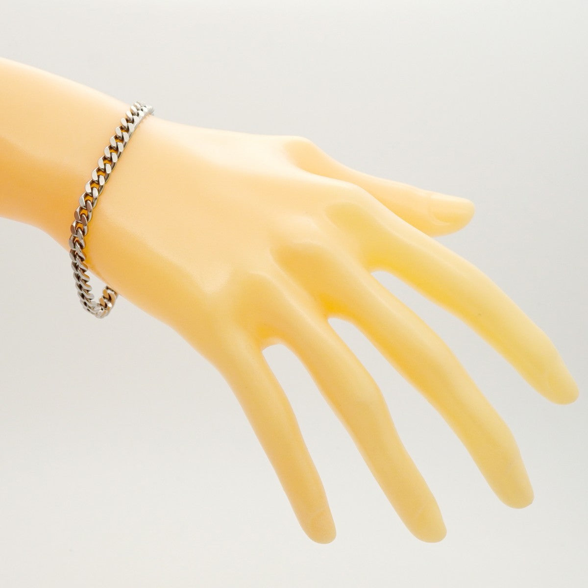 【6khd0078】喜平 ブレスレット Pt850 プラチナ 2面 シングル 18.3cm 26.6g キヘイ【中古】メンズ レディース ユニセックス