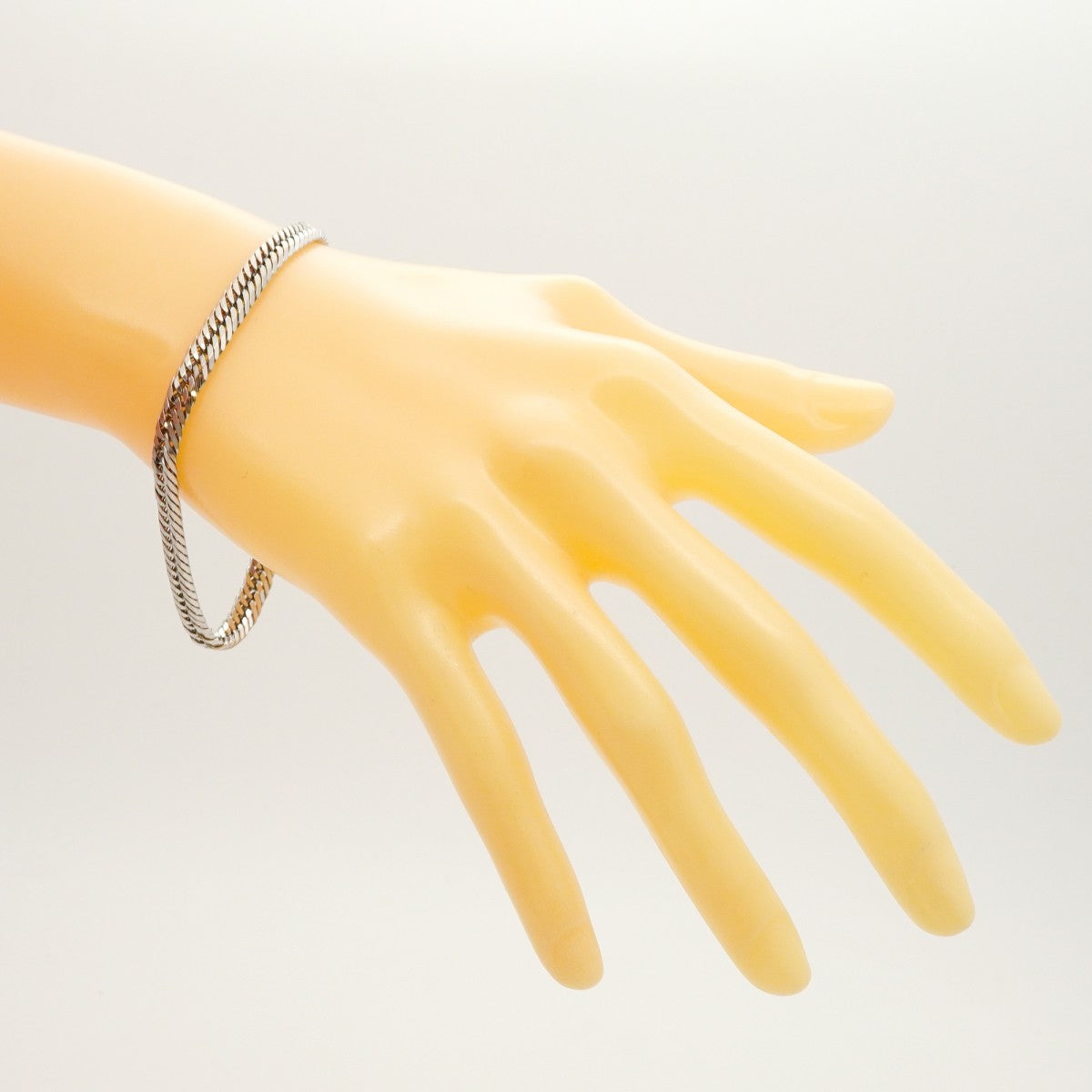 【6khd0085】喜平 ブレスレット Pt850 プラチナ トリプル 12面 20.6cm 21.2g キヘイ【中古】メンズ レディース ユニセックス