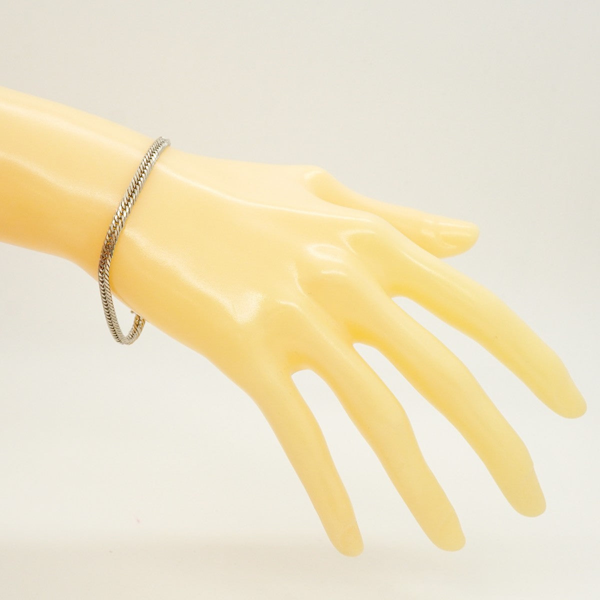 【6khg0016】喜平 ブレスレット Pt850 プラチナ トリプル 12面 18.7cm 12g キヘイ【中古】メンズ レディース ユニセックス