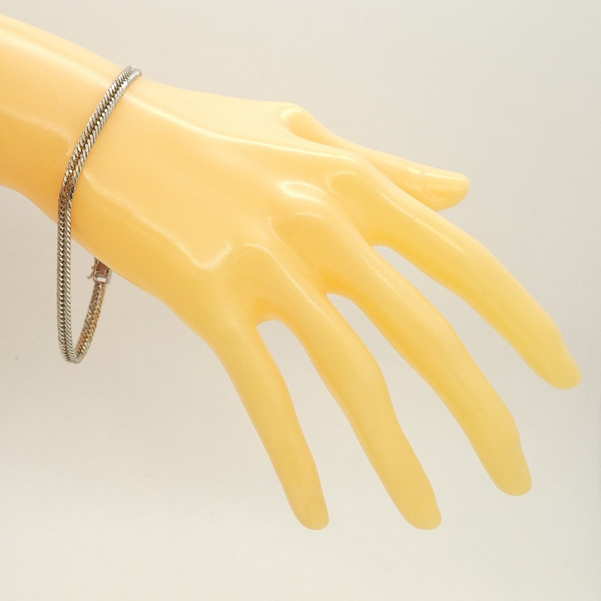 【6khg0026】喜平 ブレスレット Pt850 プラチナ トリプル 12面 22.6cm 14.5g キヘイ【中古】メンズ レディース ユニセックス