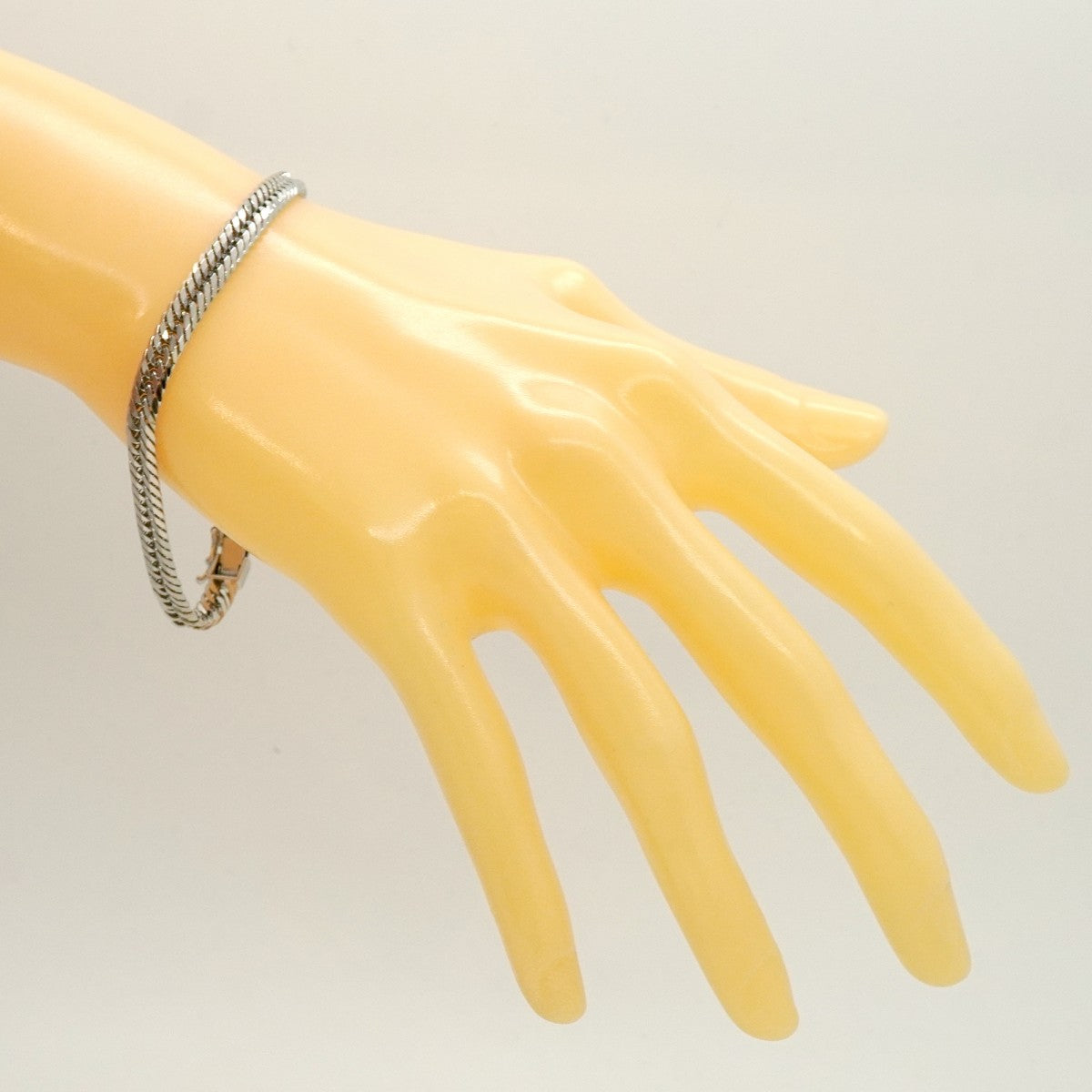 【6khg0027】喜平 ブレスレット Pt850 プラチナ トリプル 12面 20.6cm 21.3g キヘイ【中古】メンズ レディース ユニセックス