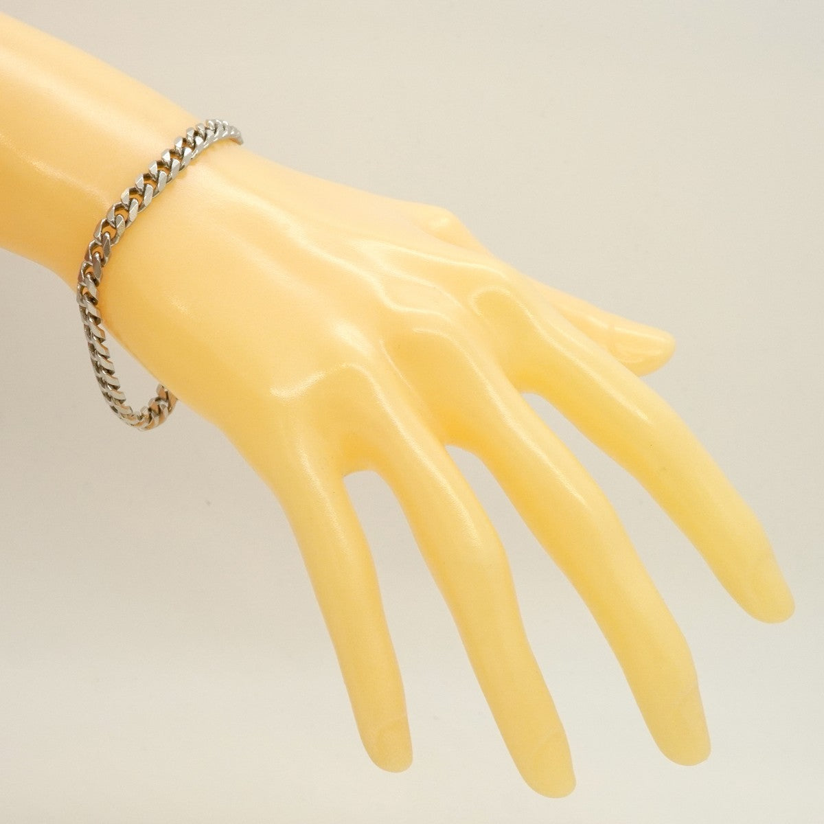 【6khg0060】喜平 ブレスレット Pt850 プラチナ 8面 シングル 19.4cm 29.8g キヘイ【中古】メンズ レディース ユニセックス