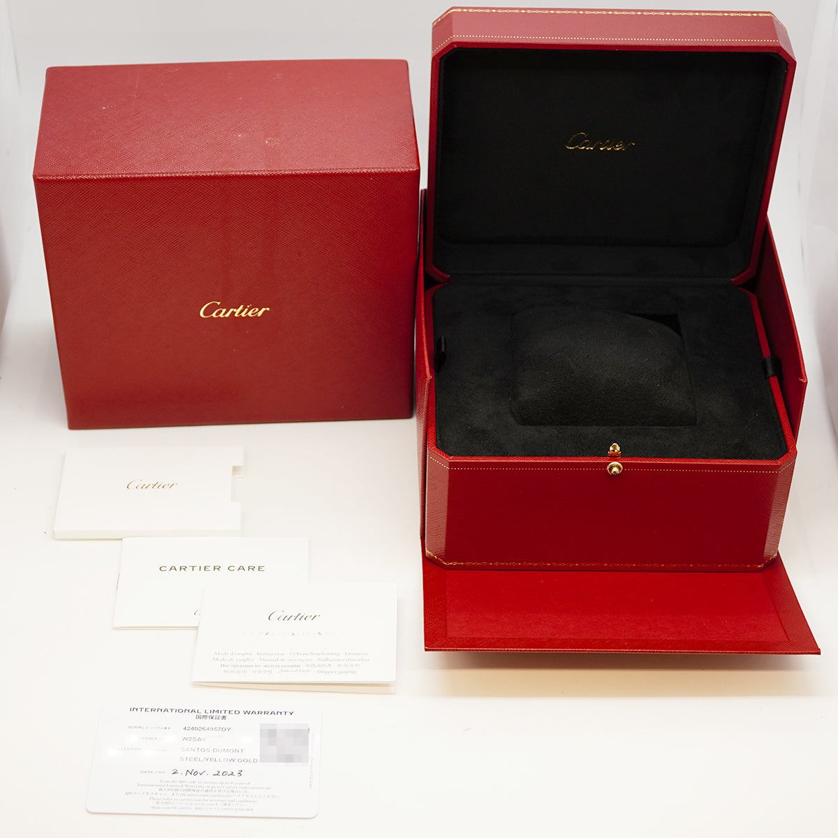 【6wfa0020】カルティエ サントス デュモンLM W2SA0028 グレー文字盤【中古】腕時計 メンズ