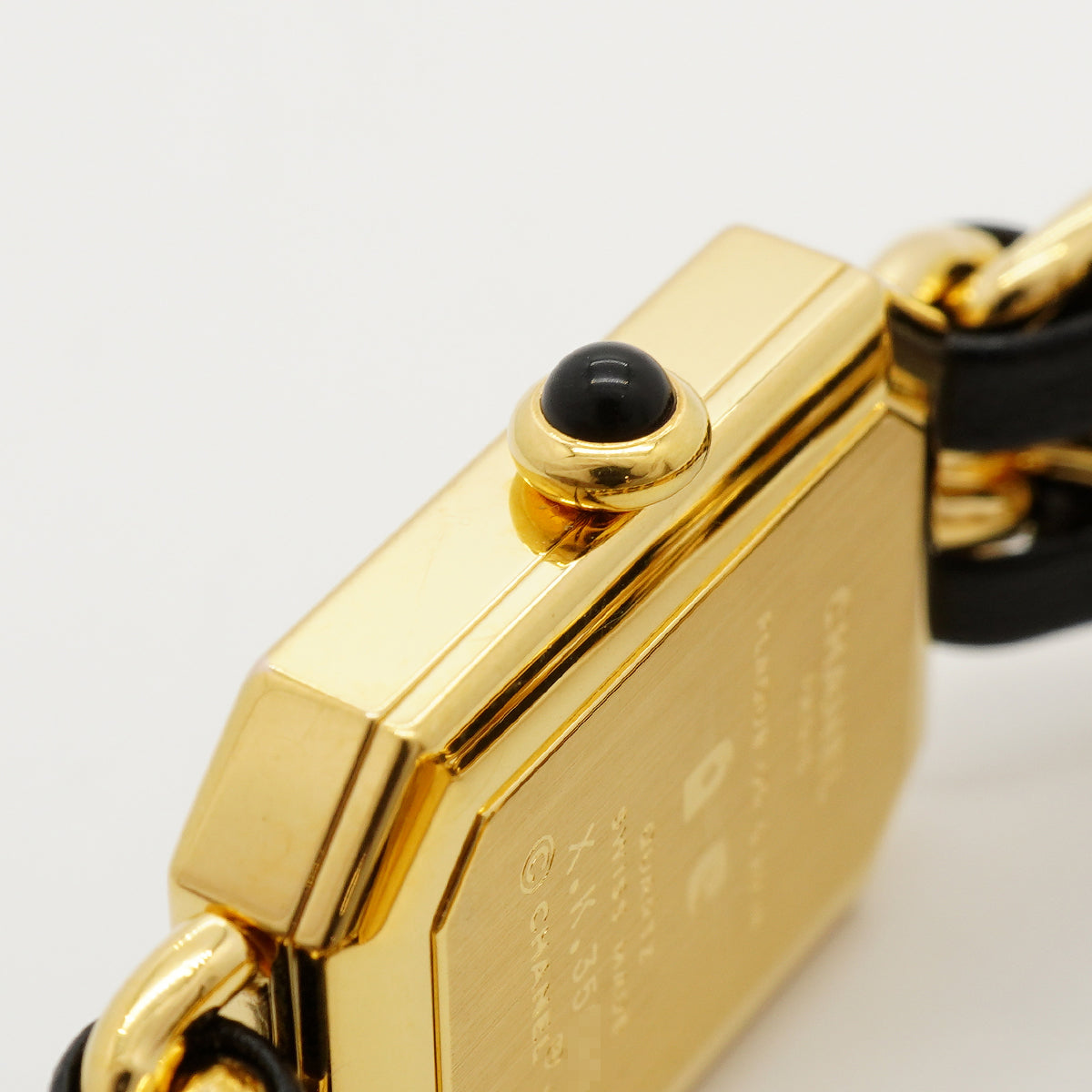 【6wfc0187】シャネル プルミエールM H0001 黒文字盤【中古】腕時計 レディース