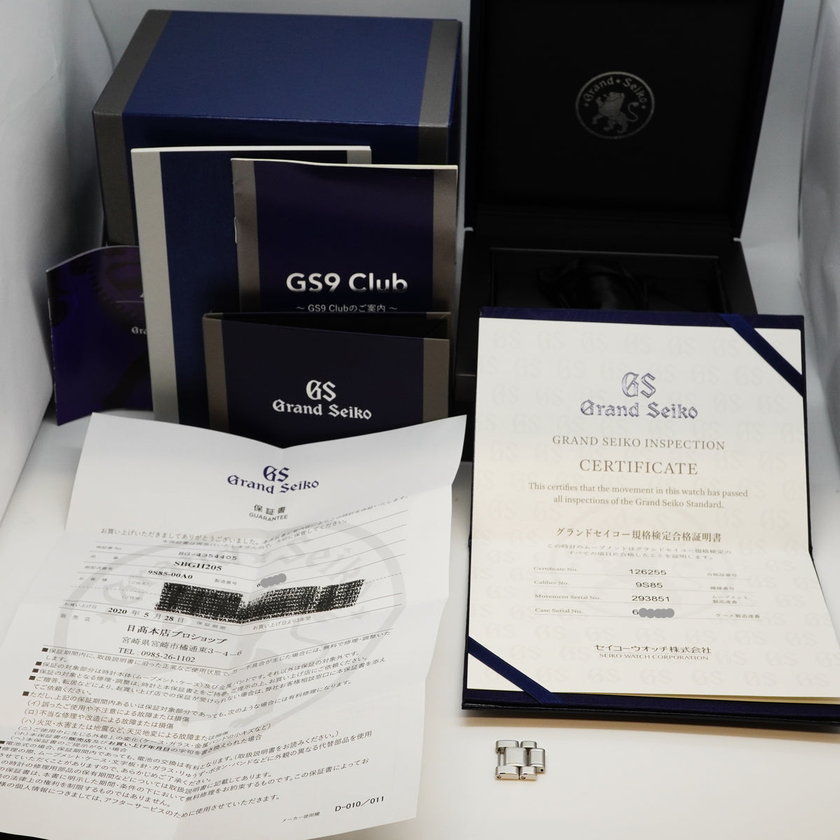【6wid0252】セイコー グランドセイコー ヘリテージコレクション メカニカルハイビート36000 SBGH205/9S85-00A0 黒文字盤【中古】腕時計 メンズ
