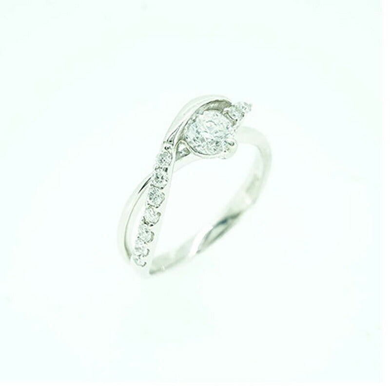 【jt010】 リング Pt900 プラチナ ダイヤモンド 0.325ct/0.12ct 8.5号【中古】レディース