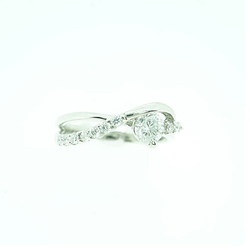 【jt010】 リング Pt900 プラチナ ダイヤモンド 0.325ct/0.12ct 8.5号【中古】レディース