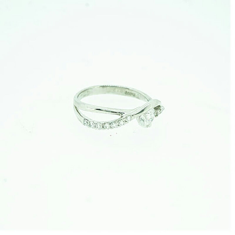 【jt010】 リング Pt900 プラチナ ダイヤモンド 0.325ct/0.12ct 8.5号【中古】レディース