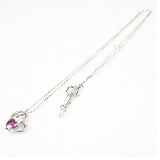 【jt025】 ネックレス ハートモチーフ K10WG ホワイトゴールド ダイヤモンド 0.06ct【中古】レディース