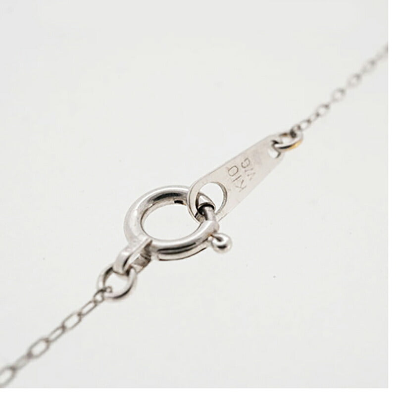 【jt033】 ネックレス ハートモチーフ 一粒ダイヤ K10WG ホワイトゴールド ダイヤモンド 0.01ct 未使用【中古】レディース