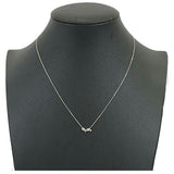 【jt033】 ネックレス ハートモチーフ 一粒ダイヤ K10WG ホワイトゴールド ダイヤモンド 0.01ct 未使用【中古】レディース