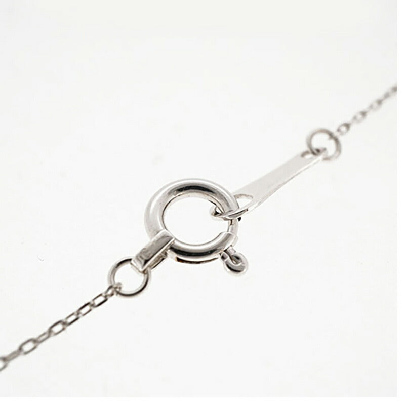 【jt038】 ネックレス ハートモチーフ K18WG ホワイトゴールド ダイヤモンド 0.12ct 未使用【中古】レディース